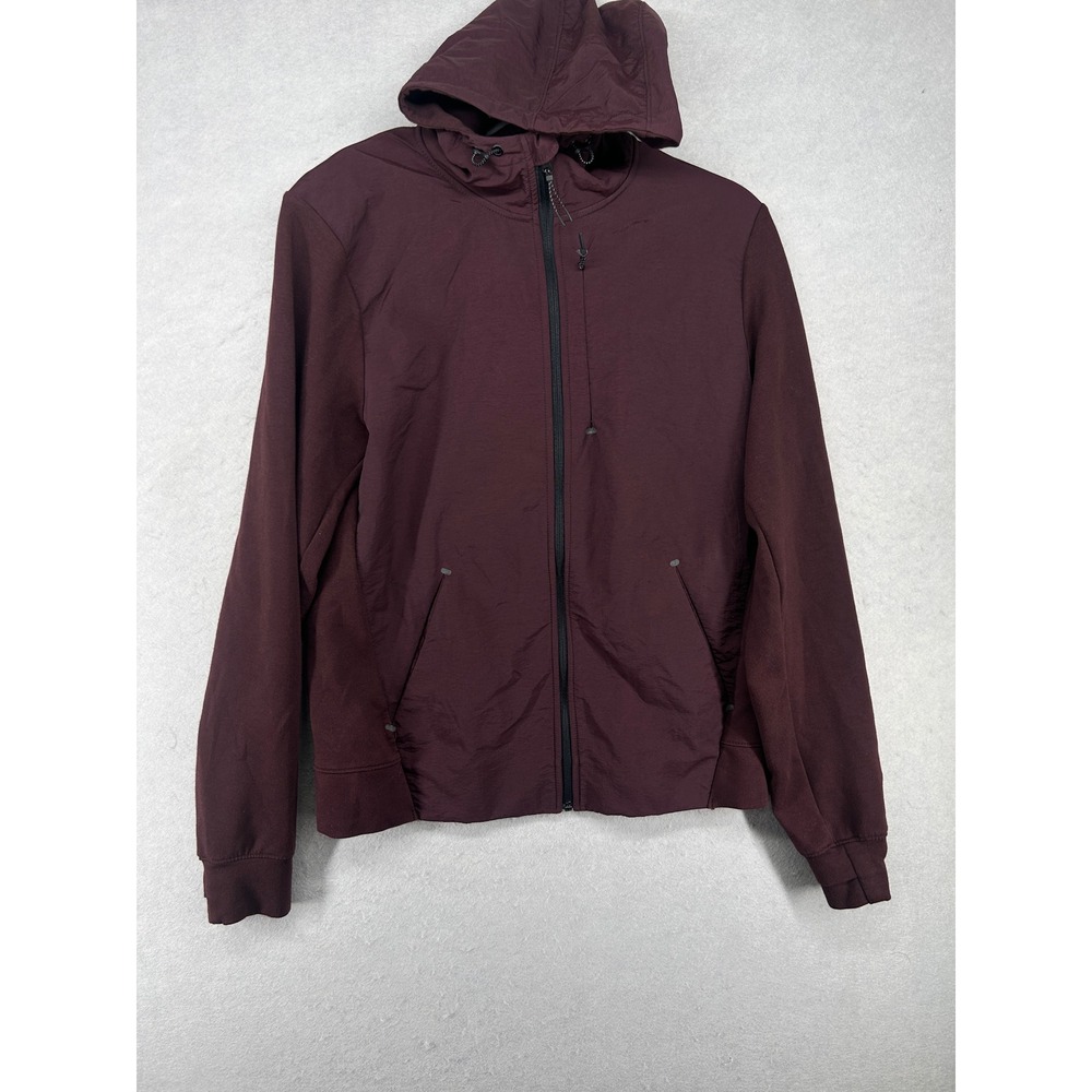 Old Navy Active Dynamic Fleece Full Zip Hoodie Mens Medium Burgundy Hybrid Coat